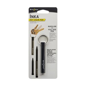 nite ize ip2-09-r7 inka key chain pen, everyday carry full size and quick use pen, charcoal