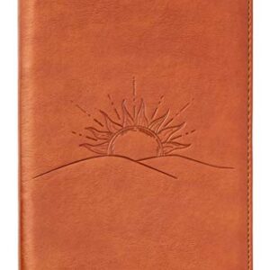 SOHOSPARK Sunrise Refillable Faux Leather Journal, 6x8 Vegan Lined Writing Journal for Women or Men