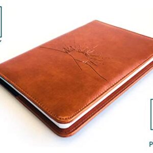 SOHOSPARK Sunrise Refillable Faux Leather Journal, 6x8 Vegan Lined Writing Journal for Women or Men