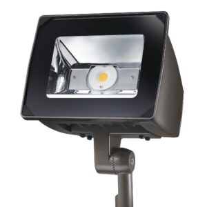 lumark nffld-s-c15-knc-unv night falcon 51w carbon outdoor integrated led area light with knuckle mounting, bronze