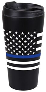 rothco thin blue line flag travel mug