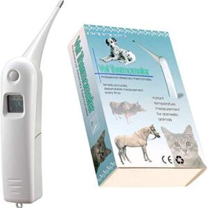 AURYNNS Pet Thermometer Dog Thermometer, Fast Digital Veterinary Thermometer, Pet Thermometer for Dogs, Cats, Horse,Cattle, Pigs,Birds, Sheep.(Battery Included)