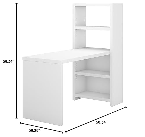 Bush Business Furniture Echo Craft Table, 56W, Pure White