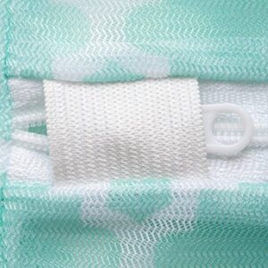 DII Laundry Storage Collection Mesh Zippered, XX-Large/X-Large/Large Set, Aqua Lattice, 5 Piece