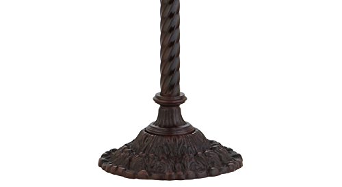 JONATHAN Y JYL8007A White Tiffany-Style 70" Torchiere LED Floor Lamp, Tiffany, Traditional, Art Nouveau Style, Office, Living Room, Family Room, Dining Room, Bedroom, Hallway, Foyer, Bronze