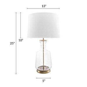 nuLOOM RJT01AA Eagan 24" Glass Table Lamp, Height, Gold