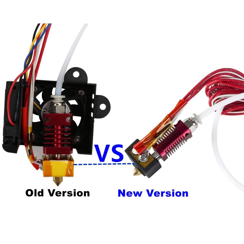 CR-10S 3D Printers Original Replacement Parts/Accessories Full Assemble MK8 Extruder Hot End Kits (with Nozzle 0.4mm /0.2mm /0.3mm /0.5mm) fit for Creality 3D Printing Printer CR-10 CR-10S S4 S5