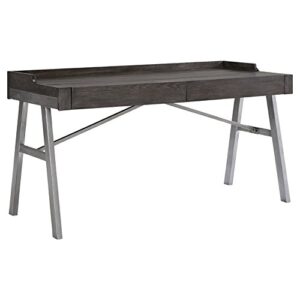 signature design by ashley raventown urban 60" home office desk, weathered brown