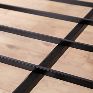Zinus Geraldine 12 inch Black Metal Platform Bed Frame with Headboard and Footboard / Premium Steel Slat Support / Mattress Foundation, Twin
