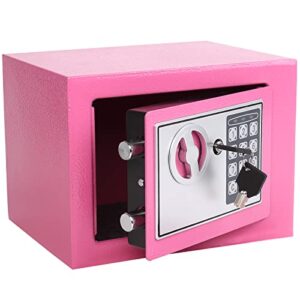 yuanshikj electronic deluxe digital security safe box keypad lock home office hotel business jewelry gun cash use storage (pink)