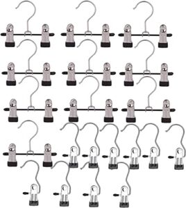 yclove 20 pack laundry hook boot clips hanger clips hold hanging clothes pins hooks portable stainless steel home travel hangers clips heavy duty closet organizer hangers (20 pack white laundry hooks)