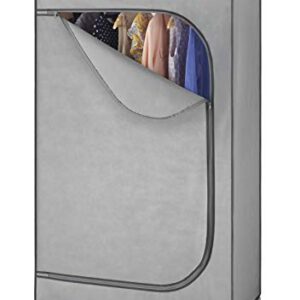 Whitmor Clothes Rack with Cover Portable Wardrobe Clothes Closet with Hanging – 36” W x 64” H x 19.75” D – Perfect for Home, Storage Room, Dorm, etc. – Not for Outside Use - No-Tool Assembly