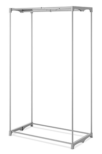 Whitmor Clothes Rack with Cover Portable Wardrobe Clothes Closet with Hanging – 36” W x 64” H x 19.75” D – Perfect for Home, Storage Room, Dorm, etc. – Not for Outside Use - No-Tool Assembly