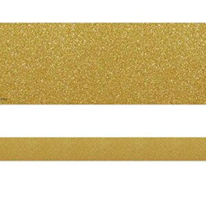 Teacher Created Resources (5627) Gold Shimmer Straight Border Trim