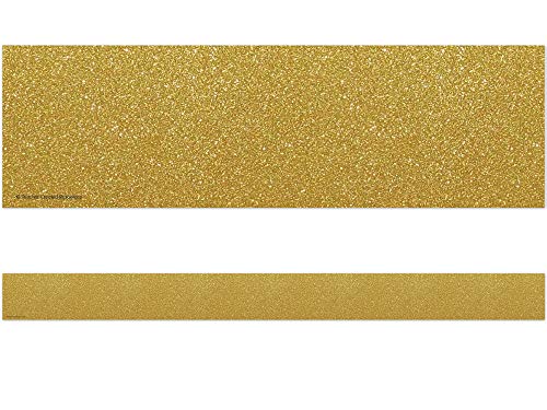 Teacher Created Resources (5627) Gold Shimmer Straight Border Trim