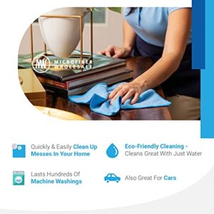 12" x 12" Microfiber Cleaning Cloths (50 Pack) - Reusable Towels, Wash Rags, Dust Cloth, All-Purpose: Kitchen, Dish, Cars, Shop, Glass (Black)