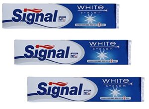 signal white system toothpaste 75ml (pack of 3)