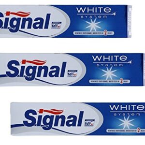 Signal White System Toothpaste 75ml (PACK OF 3)