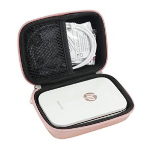 hermitshell hard eva travel case for hp sprocket portable photo printer (rose gold)
