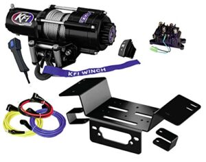 kfi combo kit - u45-r2 4500lbs winch, mount bracket, wiring, switches, remote kit - compatible/replacement for 2014-on honda pioneer sxs 700 & sxs 700-4