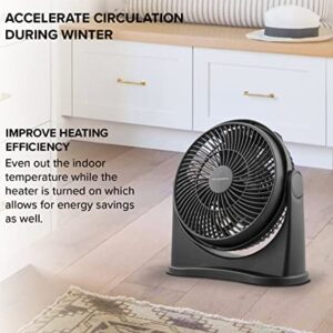 Air Monster 15655 High Velocity 3 Speed 8 Inch Adjustable Tilt Mini Personal Desk Fan with Wall Mount Option and Carry Handle, Black