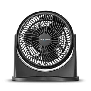 Air Monster 15655 High Velocity 3 Speed 8 Inch Adjustable Tilt Mini Personal Desk Fan with Wall Mount Option and Carry Handle, Black