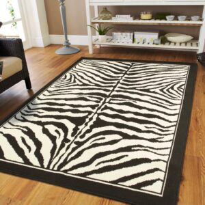 Large Area Rugs for Living Room 8x10 Zebra Animal Print Rugs for Dining Room Clearance Under 100