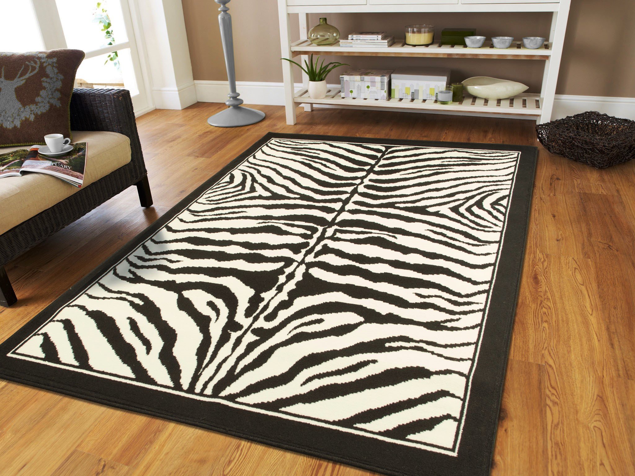 Large Area Rugs for Living Room 8x10 Zebra Animal Print Rugs for Dining Room Clearance Under 100