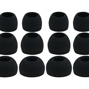 12pcs (ALL-B) 4S / 4M / 4L Replacement Adapters Earbuds Ear Tips Compatible with Motorola VerveLoop, VerveLoop+, VerveRider, VerveRider+,Moto Surround,SF600, S11 S-11 HD, S-11 Flex HD Earphones