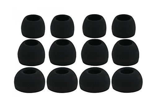 12pcs (ALL-B) 4S / 4M / 4L Replacement Adapters Earbuds Ear Tips Compatible with Motorola VerveLoop, VerveLoop+, VerveRider, VerveRider+,Moto Surround,SF600, S11 S-11 HD, S-11 Flex HD Earphones