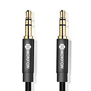 aux cable extension cord 3.5mm male to male stereo audio adapter headphone 3-pole jack gold plated for phone, tablet, car/ home stereo and more 3ft (black)