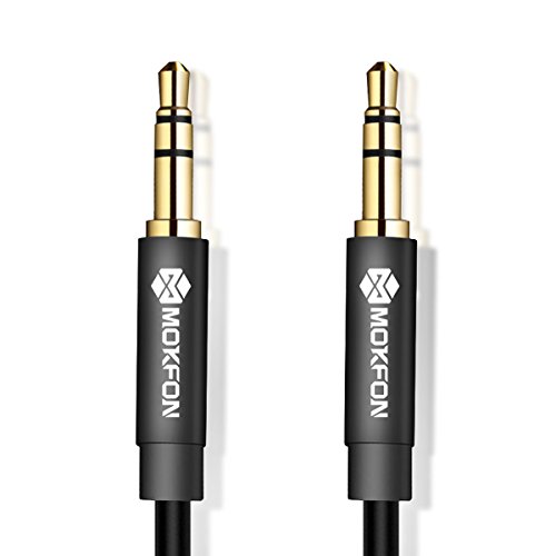 Aux Cable Extension Cord 3.5mm Male to Male Stereo Audio Adapter Headphone 3-Pole Jack Gold Plated for Phone, Tablet, Car/ Home Stereo and More 3ft (Black)