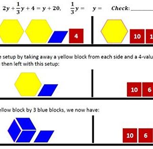 HANDS-ON EQUATIONS® Fractions Class Set for 10 Students. A manipulatives-Based Introduction to fractional Linear Equations.