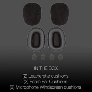 BlueParrot B450-XT Cushion Kit - Includes Foam and Leatherette Replacement Ear Cushions, Four Foam Windscreens (for B450-XT only - 1st Gen Prior to May 2020) VXI-204019-B