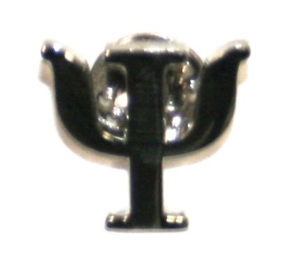 Silver Psi Symbol Pin Psychology pin