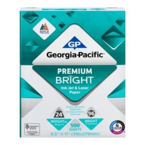 georgia-pacific premium bright ink jet & laser paper 500 sheets