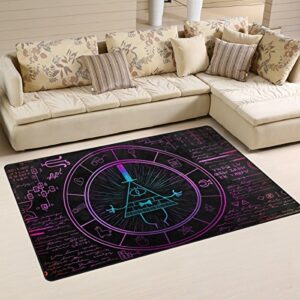 deyya bill cipher wheel zodiac pattern area rug carpet non-slip floor mat doormats for living room bedroom 3'x5'