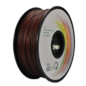 3d best q real wood pla 1.75mm 3d printer filament, dimensional accuracy +/- 0.03 mm, 1kg spool, 30% real wood-infill (rosewood)