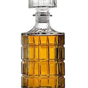 Lefonte Whiskey Decanter, Whiskey Decanter for Scotch Liquor Bourbon or Wine - 750ml