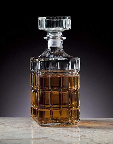 Lefonte Whiskey Decanter, Whiskey Decanter for Scotch Liquor Bourbon or Wine - 750ml