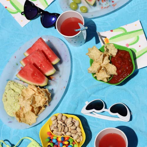 Jarratt Industries Fiesta Taco Serving Plates, Serving Trays with Stand Up Taco Holder, Plastic Plate Set for Soft and Hard Shell Tacos, Use for Taco Nights and Taco Bar, Microwave Safe, Set of 6