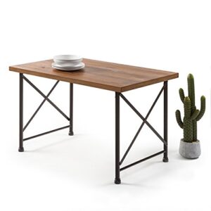 zinus alicia industrial style dining table, brown