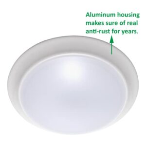 LIT-PaTH LED Flush Mount Ceiling Lighting Fixture, Dimmable 7 Inch 11.5W 900 Lumen, Aluminum Housing Plus PC Cover, ETL Qualified, 3000K, 1-Pack