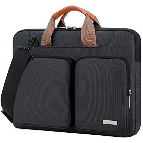 Lacdo 360° Protective Laptop Shoulder Bag Sleeve Case for 13 inch New MacBook Air M2 A2681 M1 A2337 A2179 A1932 | 13" New MacBook Pro M2 M1 A2338 A2251 A2289 A2159 | Surface Book 3 2 Computer, Black