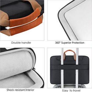 Lacdo 360° Protective Laptop Shoulder Bag Sleeve Case for 13 inch New MacBook Air M2 A2681 M1 A2337 A2179 A1932 | 13" New MacBook Pro M2 M1 A2338 A2251 A2289 A2159 | Surface Book 3 2 Computer, Black