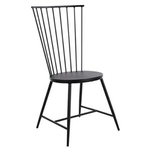 osp home furnishings bryce 26" dining chair, alloy steel, black