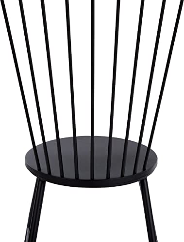 OSP Home Furnishings Bryce 26" Dining Chair, Alloy Steel, Black