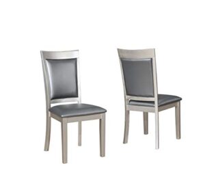roundhill furniture avignor contemporary simplicity dining chair, set of 2