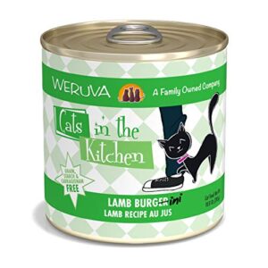 weruva cats in the kitchen, lamb burger-ini wet cat food, 10oz can (pack of 12)