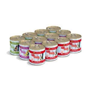 weruva dogs in the kitchen, variety pack, doggie dinner dance!, wet dog food, 10oz cans (pack of 12)